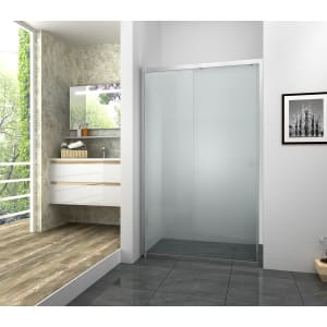 Vision 6mm Chrome Framed Sliding Shower Door Only - 1850 x 1200mm