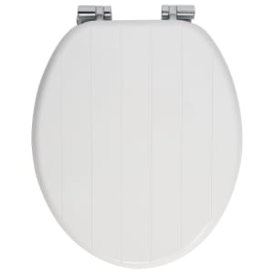 Wickes Soft Close Tongue & Groove Wood Effect Toilet Seat