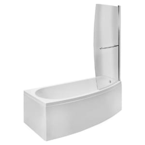 Wickes Right Hand Space Saver Shower Bath - 1690 x 690mm