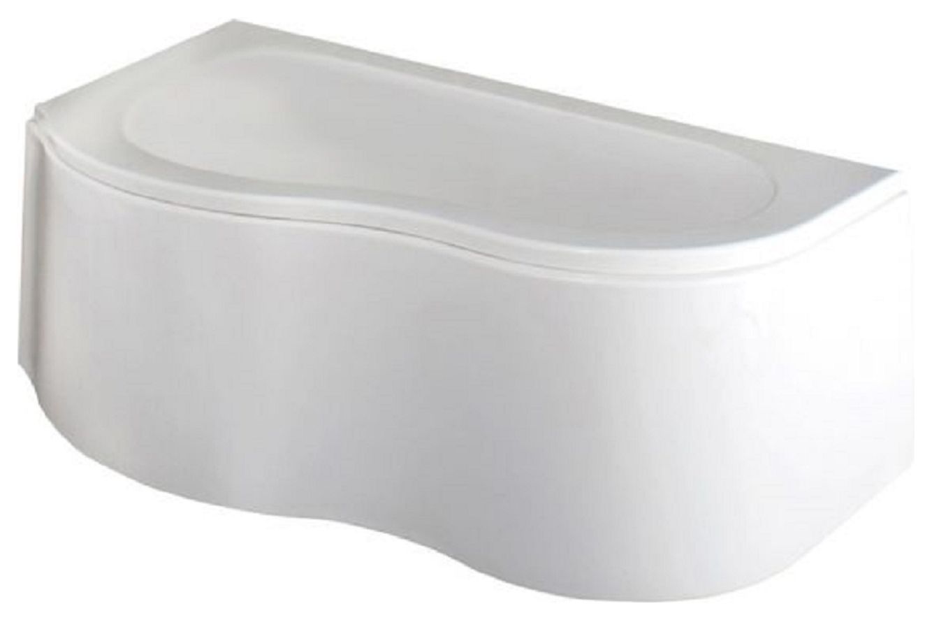 Image of Wickes Acrylic Left Hand Curved Corner Bath - 1500 x 850mm