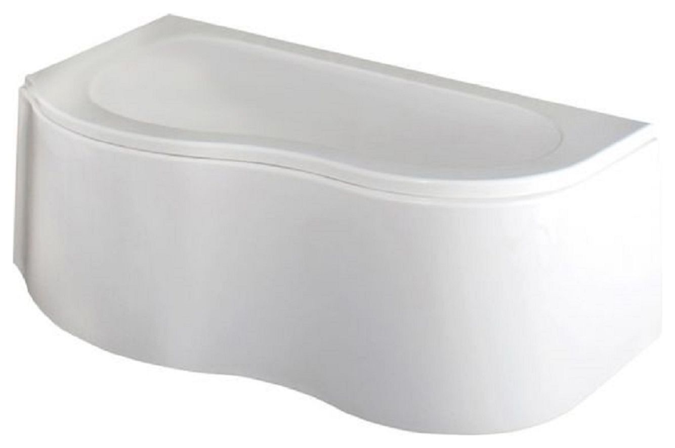 Wickes Acrylic Left Hand Curved Corner Bath - 1500 x 1000mm