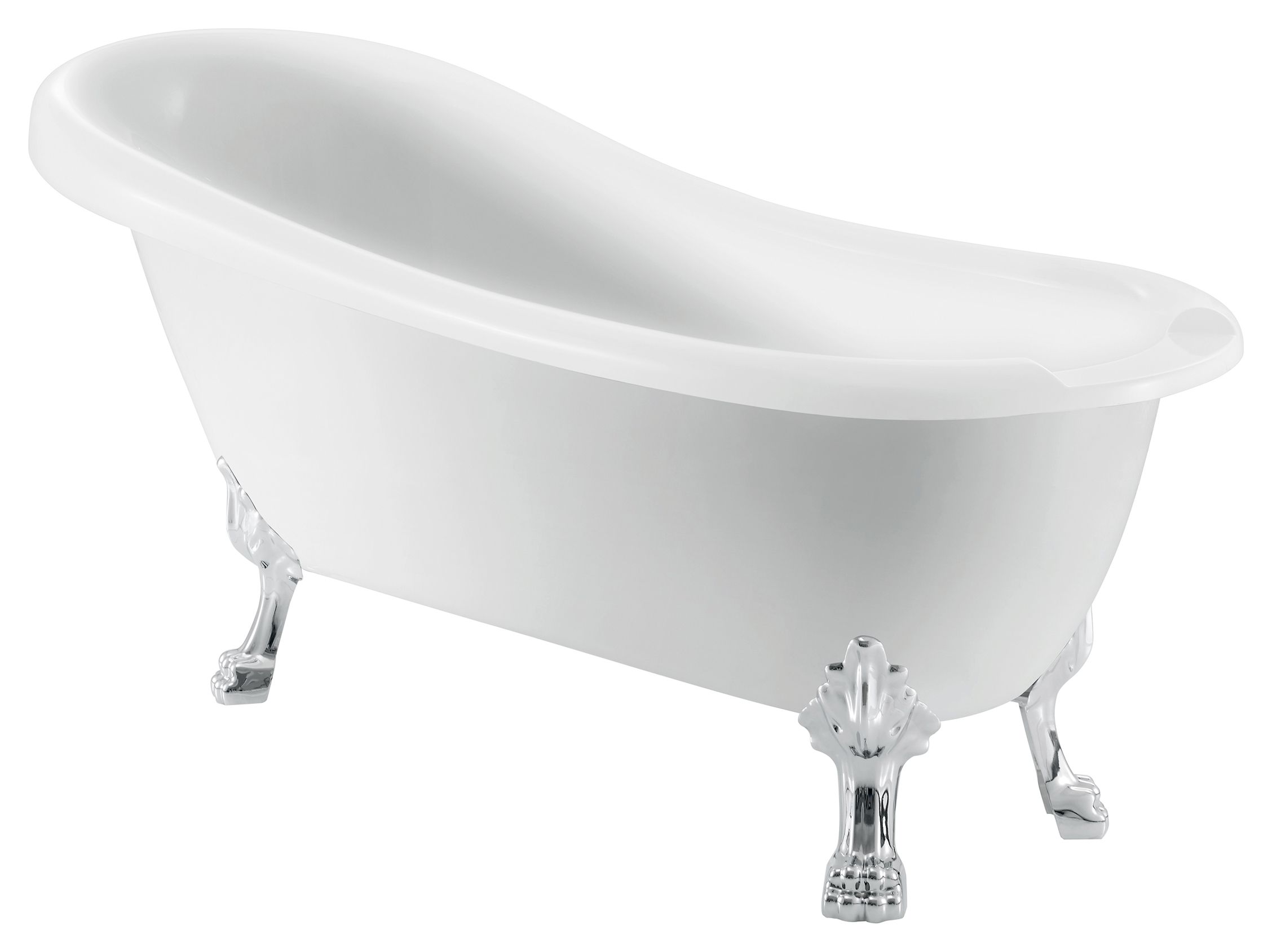 Image of Wickes Bombay Freestanding Traditional Single Ended Roll Top Slipper Bath - 1710 x 740mm