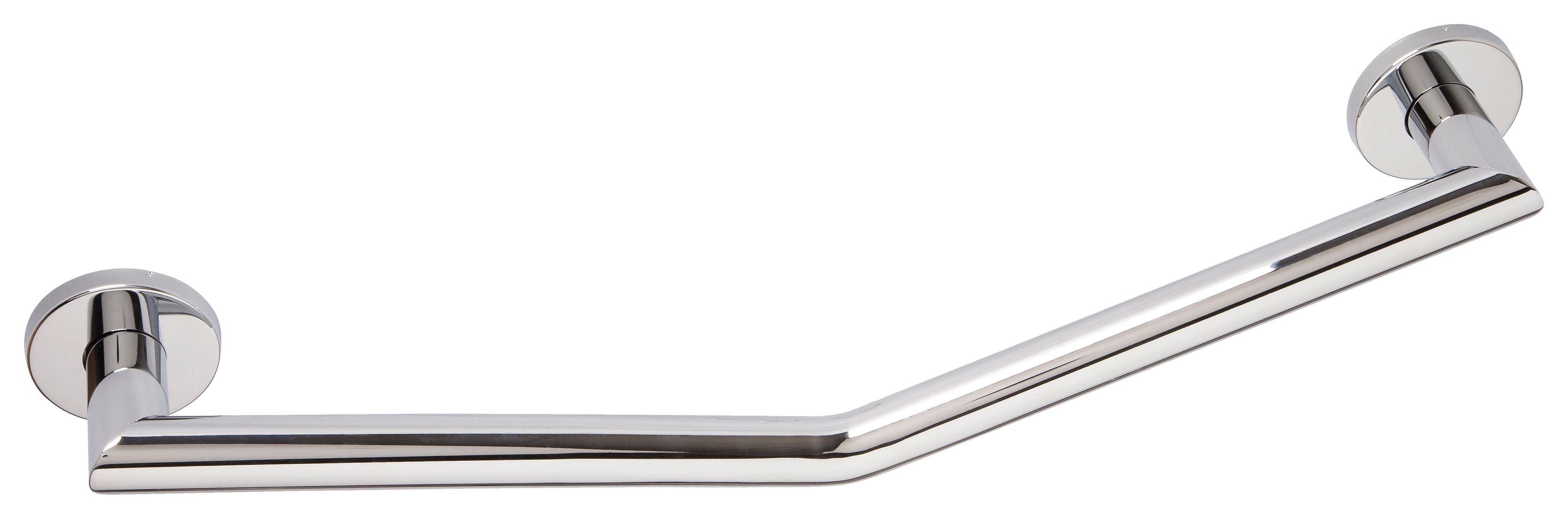 Image of Croydex Angled Chrome Grab Bar - 600mm