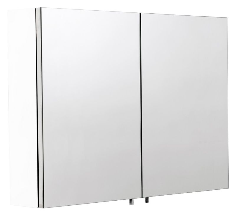 Croydex Dawley Large Double Door White Bathroom Cabinet - 670 x 800mm