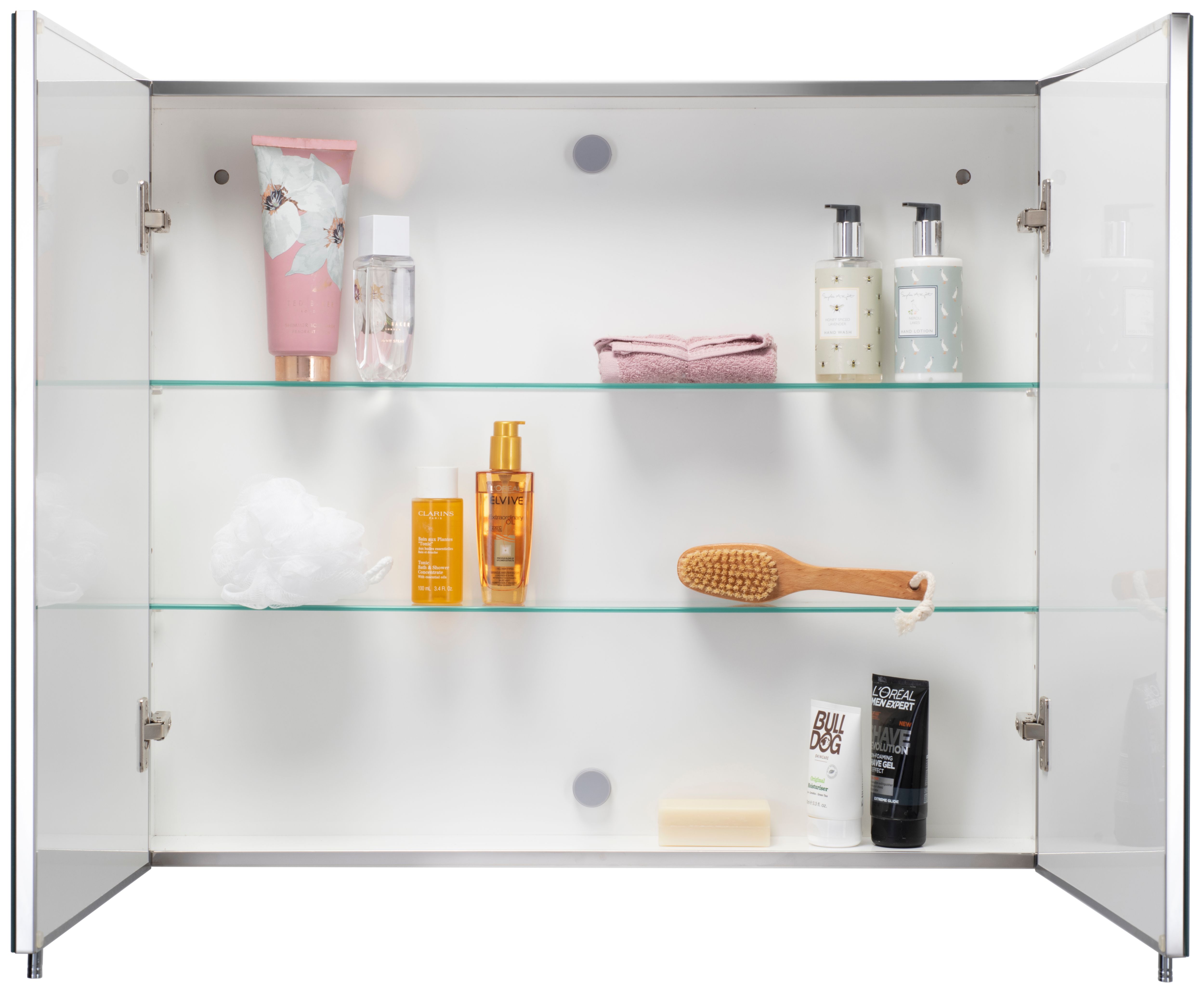 Croydex Finchley Large Double Door Bathroom Cabinet - 670 x 800mm