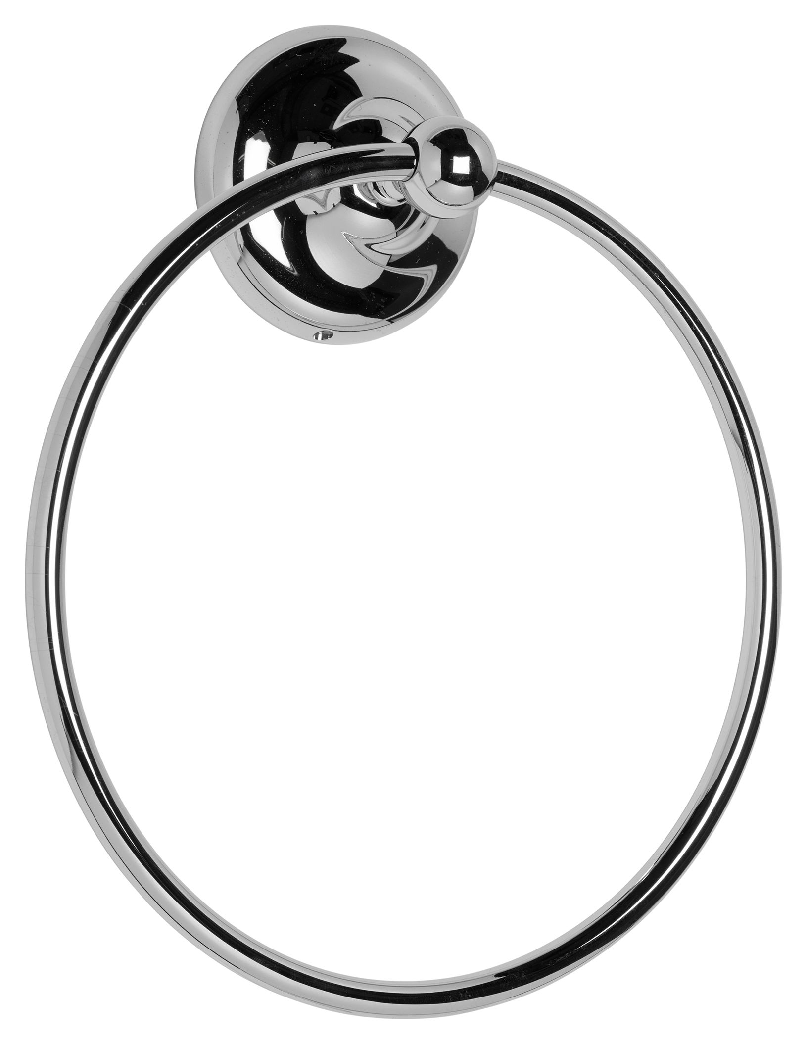 Croydex Flexi-Fix Grosvenor Bathroom Towel Ring - Chrome