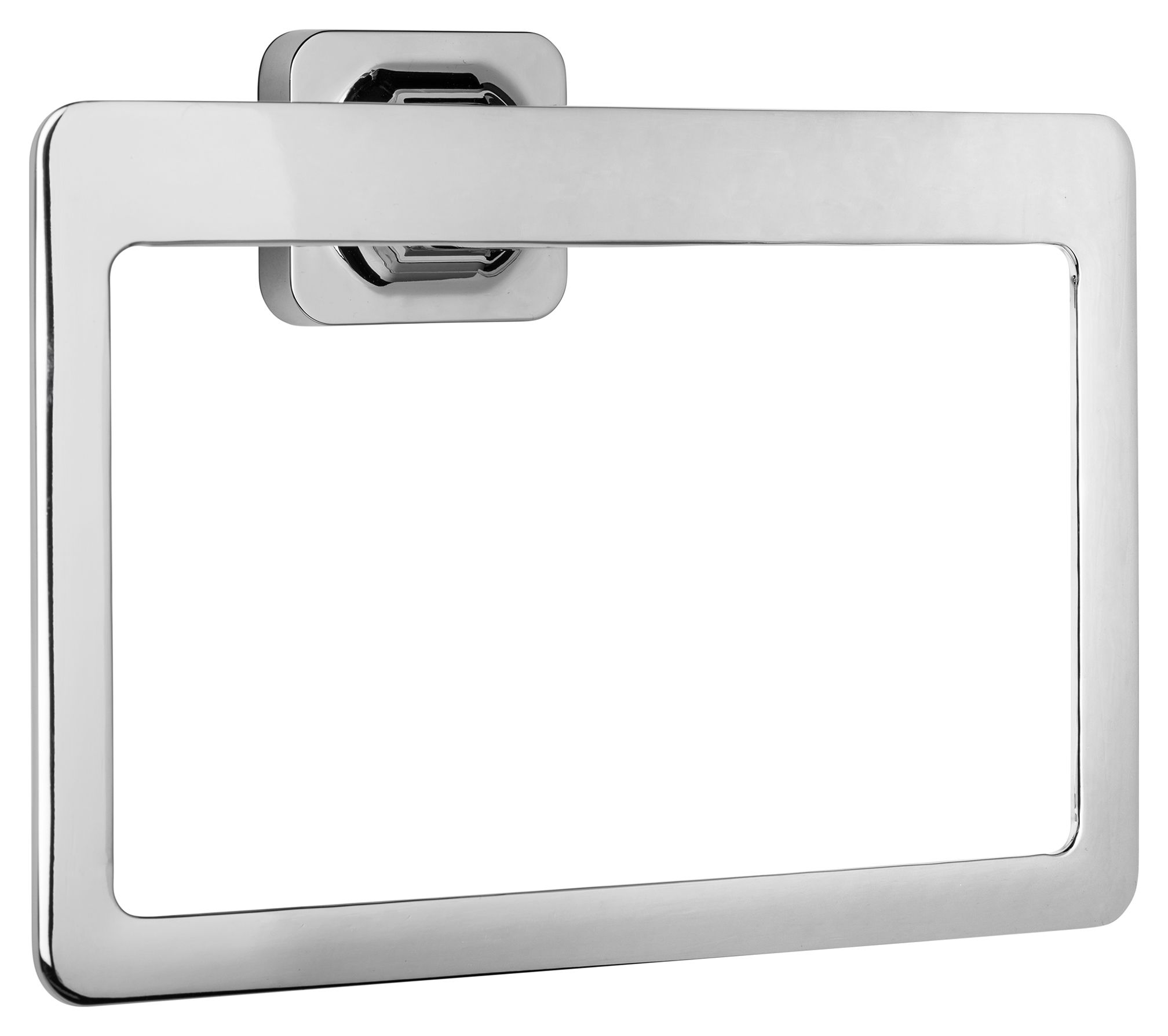 Image of Croydex Flexi-Fix™ Shoreditch Bathroom Towel Ring - Chrome