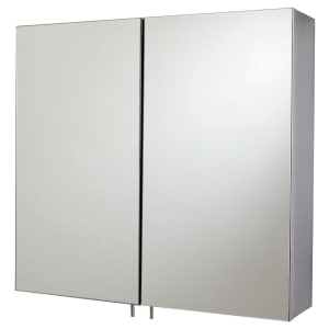 Wickes Stainless Steel Double Bathroom Cabinet - 600 x 550mm