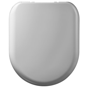 Wickes D Shaped Thermoset Plastic Soft Close Toilet Seat - White