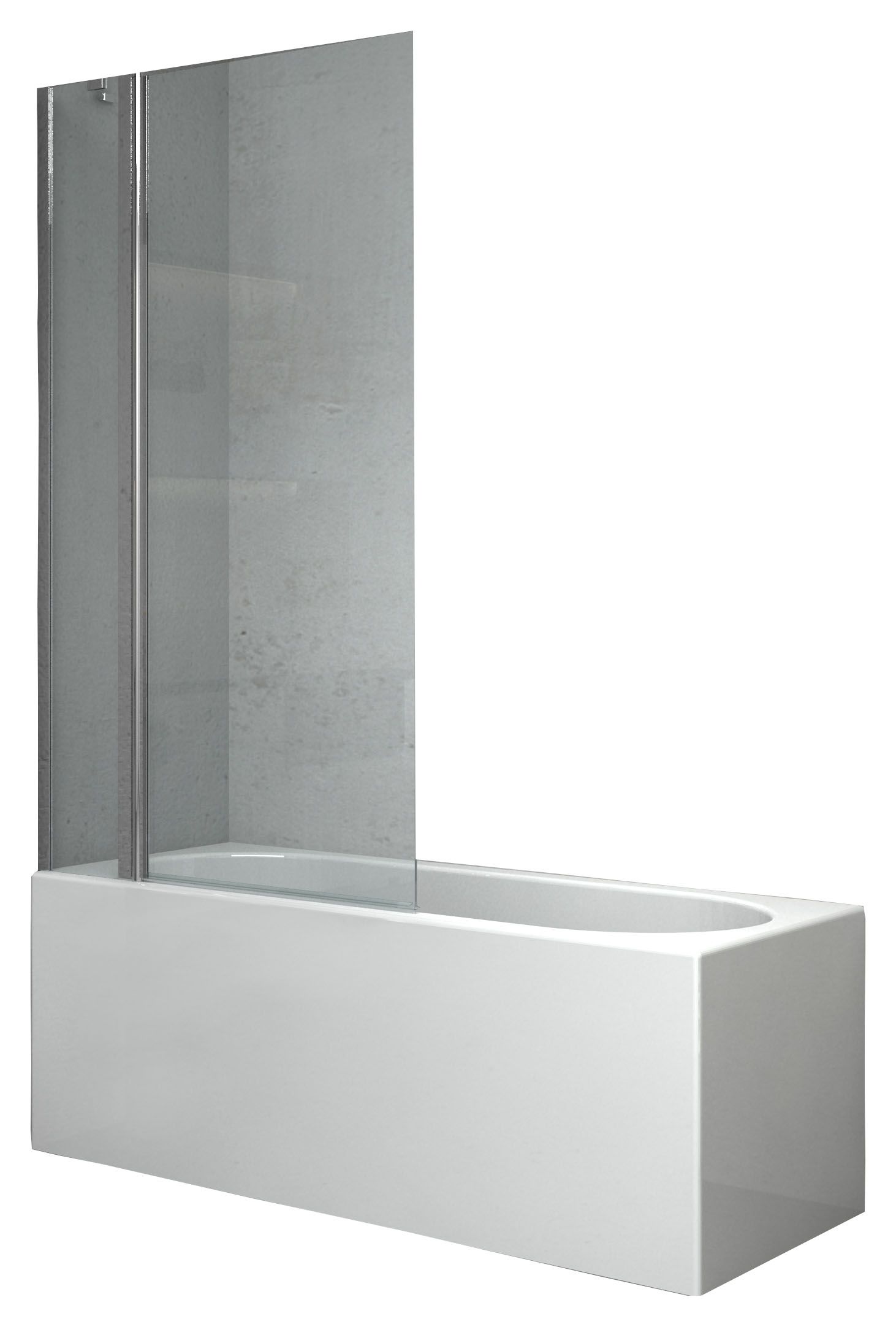 Wickes 6mm Fixed Half Framed Bath Screen - 1400 x 900mm