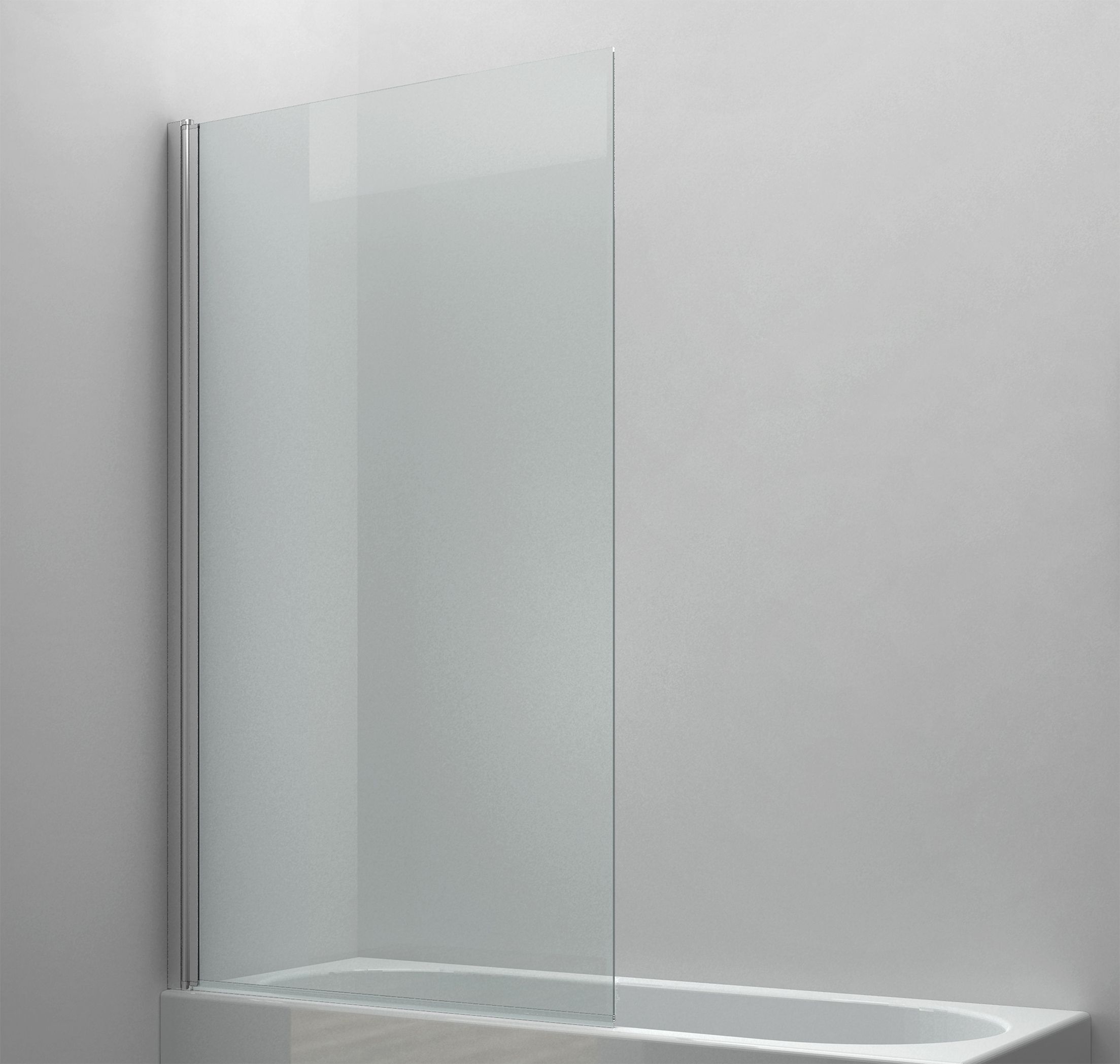 Image of Wickes 6mm Half Framed Radius Bath Screen - 1400 x 900mm