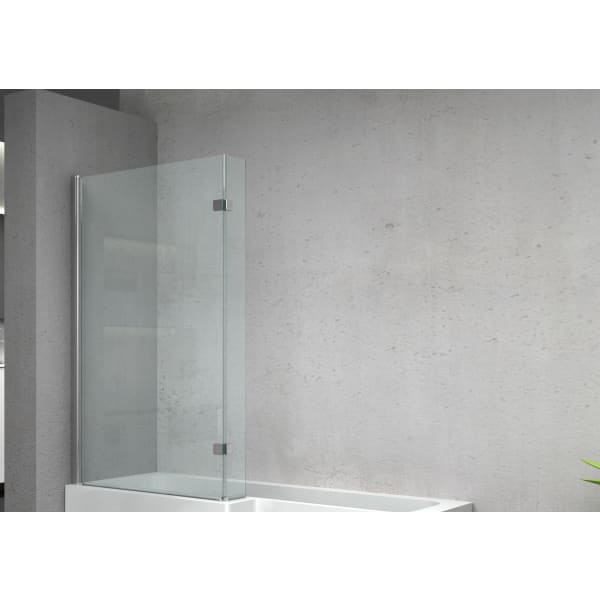 6mm Shower Bath Screen for L-Shaped Baths - 1500 x 950mm
