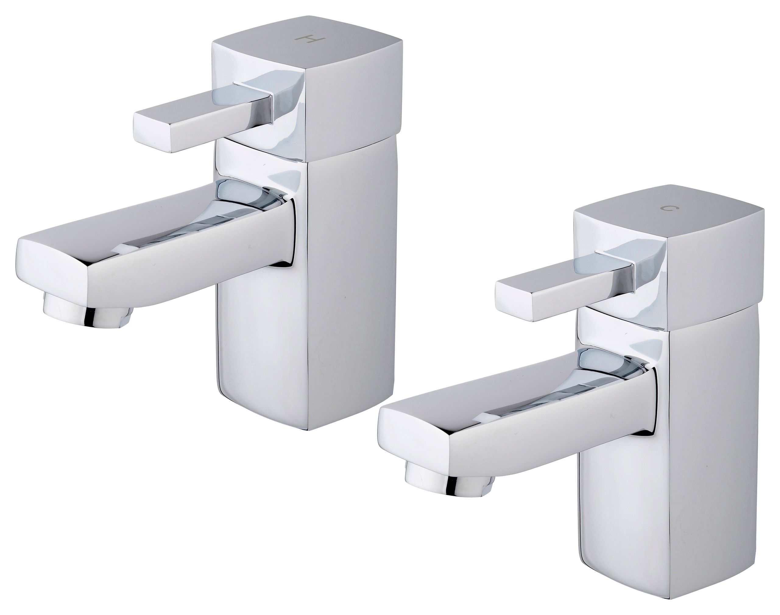 Image of Wickes Yaran Chrome Lever Bath Taps