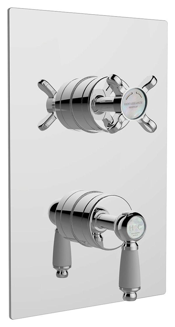 Bristan Renaissance Recessed Thermostatic Dual Control Shower Valve - Chrome