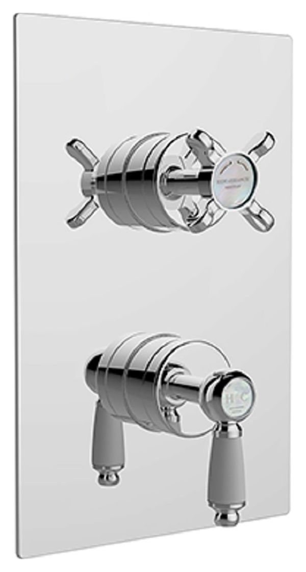 Image of Bristan Renaissance Recessed Thermostatic Dual Control Shower Valve with Diverter - Chrome