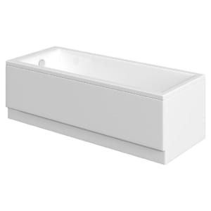 Wickes Camisa Left Hand 14 Jet Double Ended Reinforced LED Light Whirlpool Bath - 1700 x 750mm
