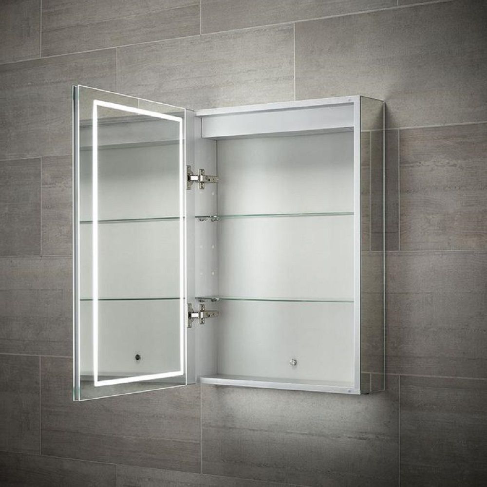 Image of Wickes Adelaide Diffused LED Single Door Bathroom Mirror Cabinet
