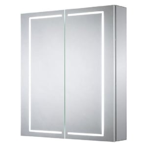 Sensio Adelaide Diffused LED Double Door Bathroom Cabinet - 700 x 600mm
