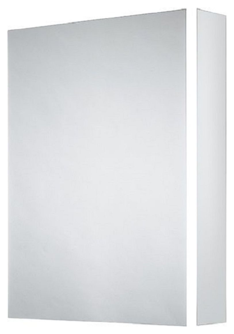 Sensio Grantham Bluetooth LED Single Door Bathroom Mirror Cabinet - 700 x 570mm