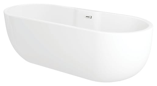 Wickes Oval Freestanding Contemporary Bath - 1800 x
