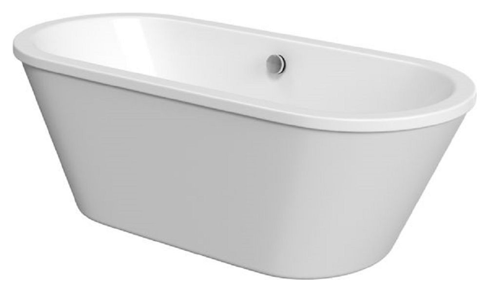 Image of Wickes Eden Freestanding Contemporary Twin Skirted Oval Bath - 1700 x 755mm