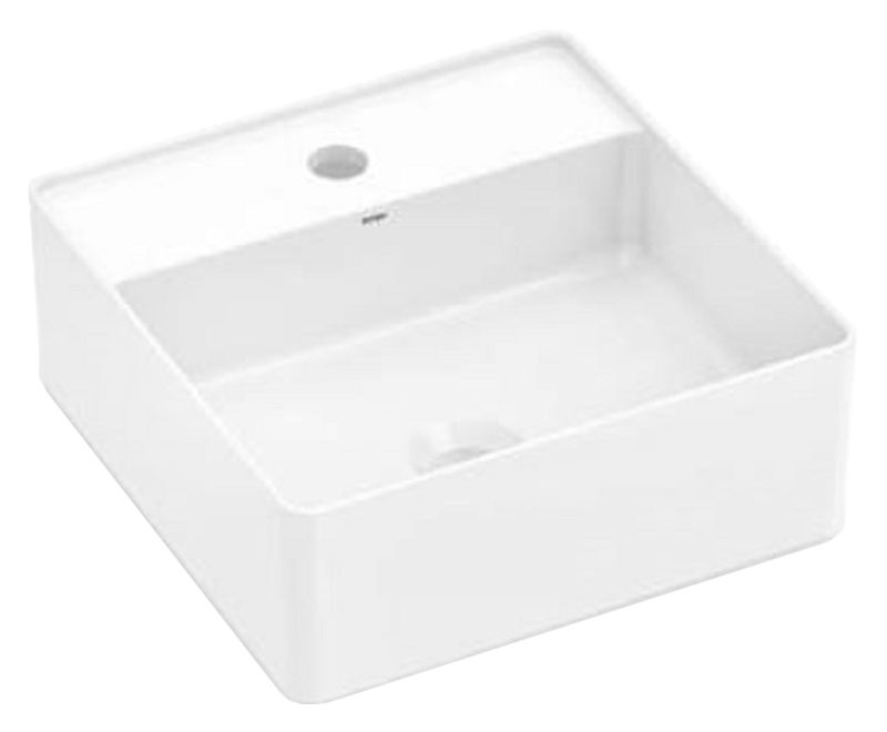 Wickes Platinum 1 Tap Hole Square Countertop Bathroom Basin - 350mm