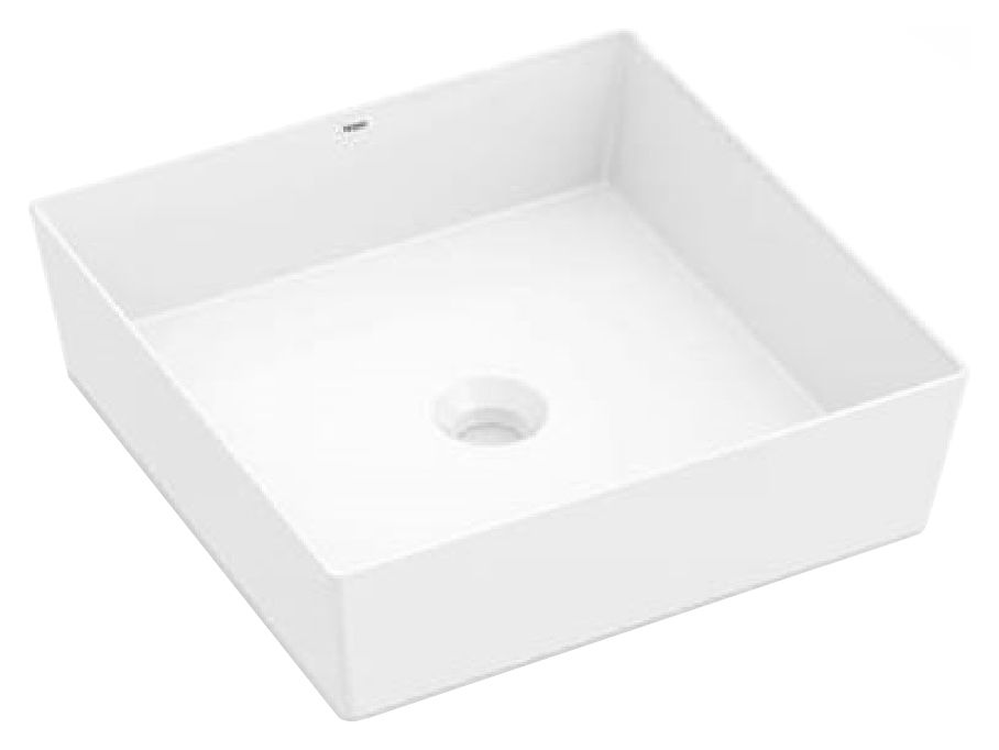 Image of Wickes Platinum Square Countertop Bathroom Basin - 380mm