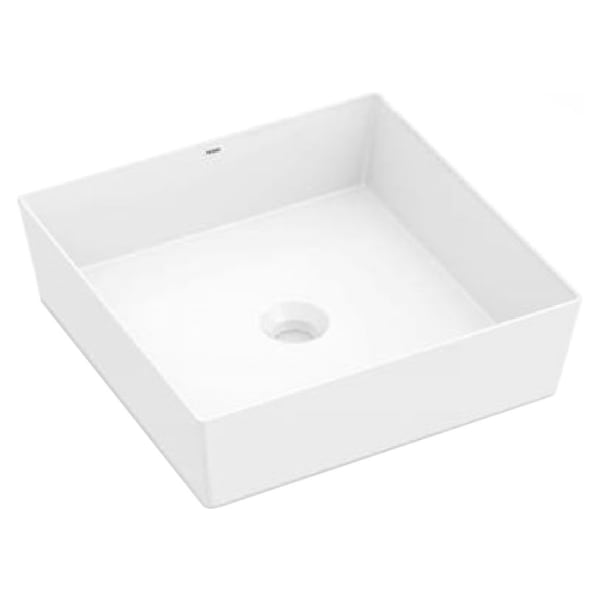 Platinum Square Countertop Bathroom Basin - 380mm