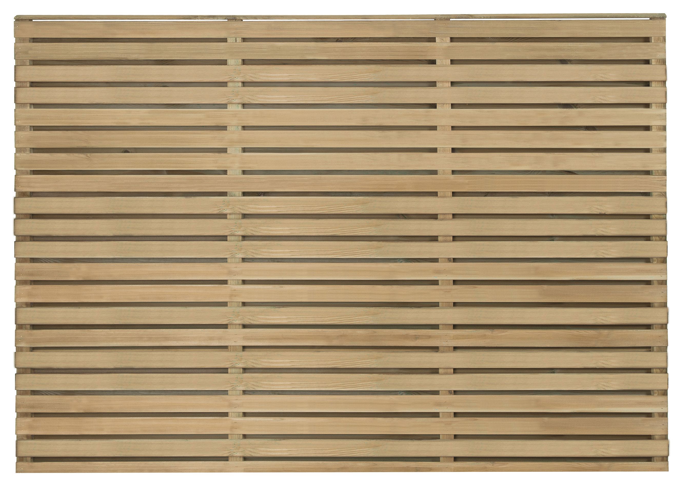 Forest Garden Double Slatted Fence Panel - 1800 x 1200mm - 6 x 4ft - Pack of 3