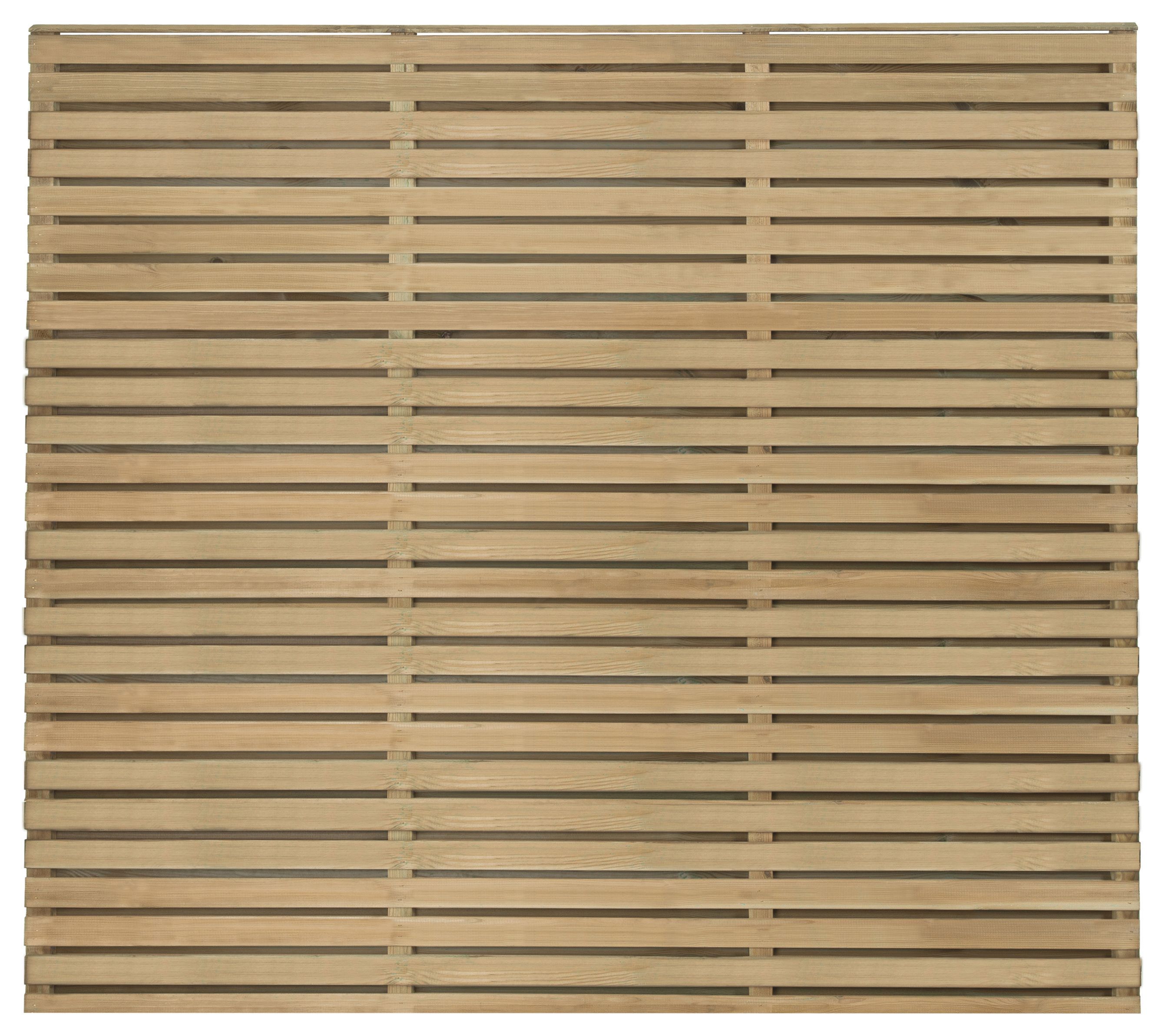 Forest Garden Double Slatted Fence Panel 1800 x 1500mm 6 x 5ft Multi Packs