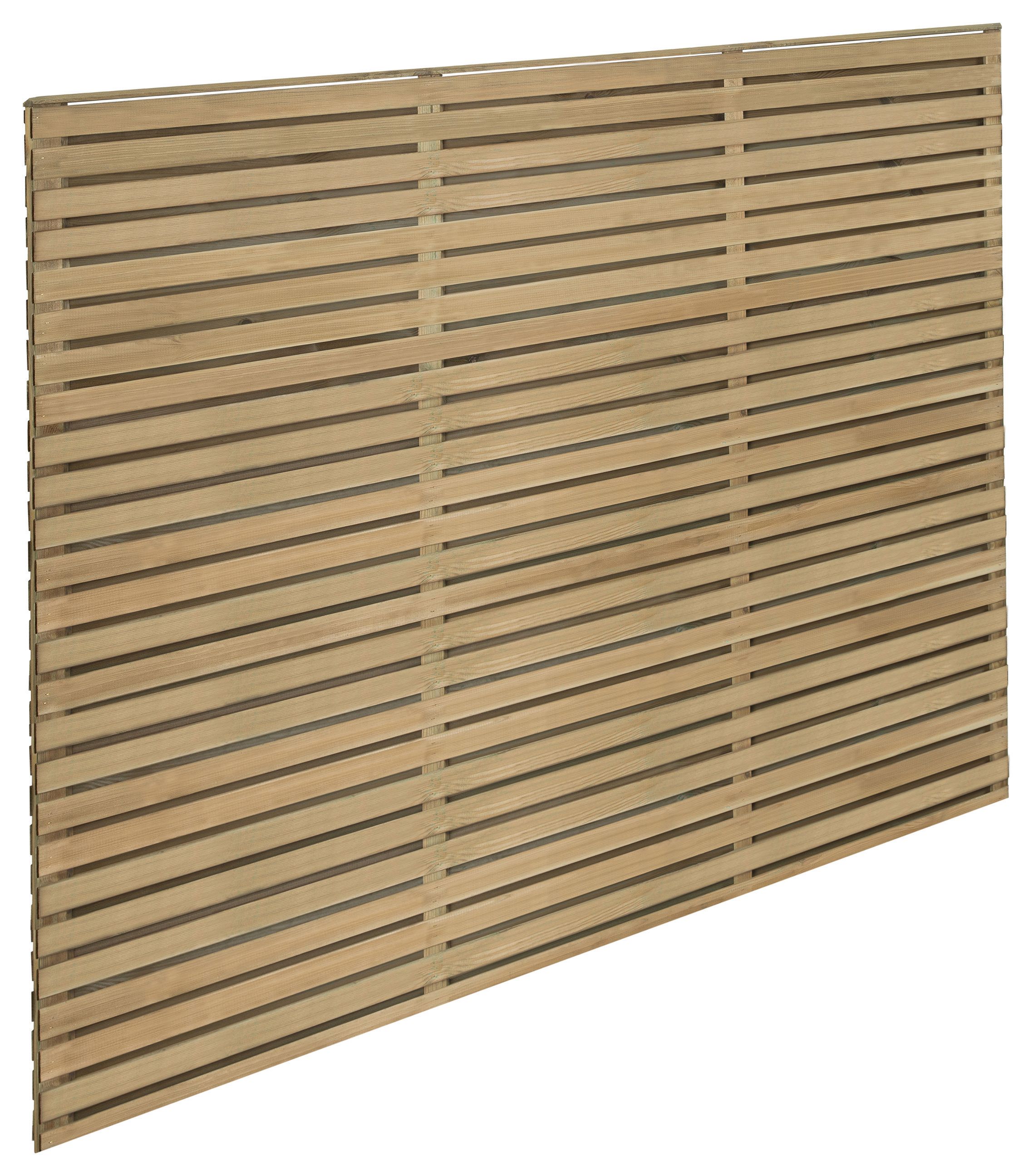 Image of Forest Garden Double Slatted Fence Panel - 1800 x 1500mm - 6 x 5ft - Pack of 5