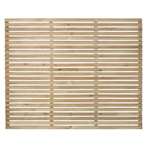 Image of Forest Garden Single Slatted Fence Panel -1800 x 1500mm - 6 x 5ft - Pack of 4