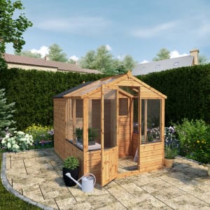Mercia 8 x 6 ft Traditional Apex Greenhouse Combi Shed