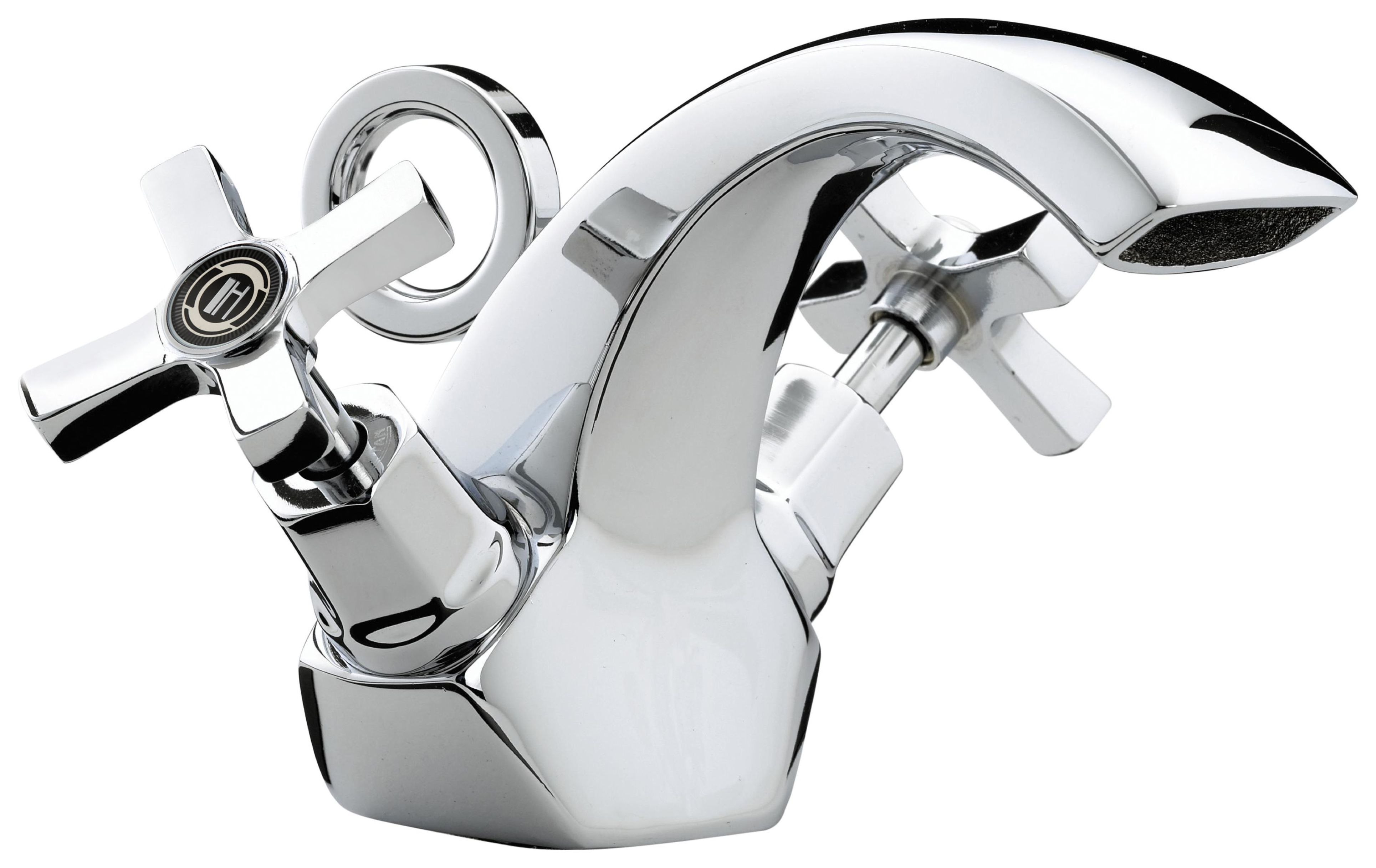 Bristan Art Deco Chrome Mono Basin Mixer Tap with Pop-Up Waste