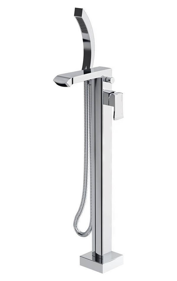 Image of Bristan Descent Floor Standing Chrome Bath Shower Mixer Tap