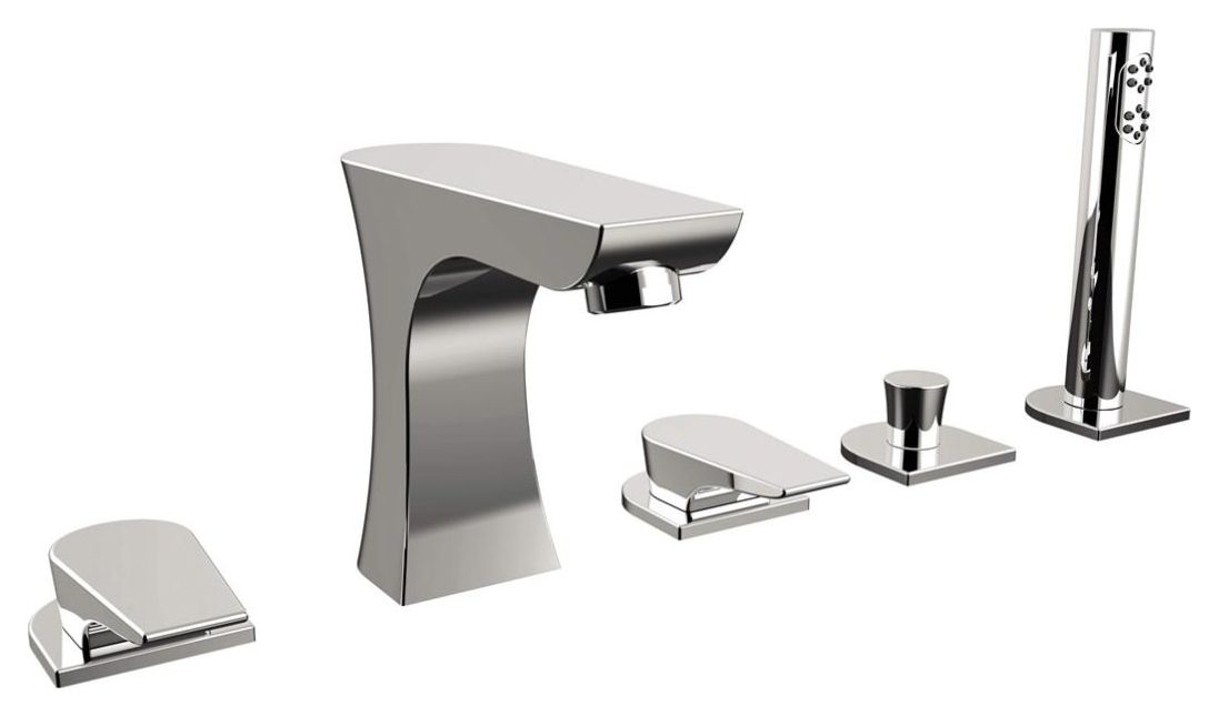 Bristan Hourglass 5 Hole Deck Bath Shower Mixer Tap - Chrome