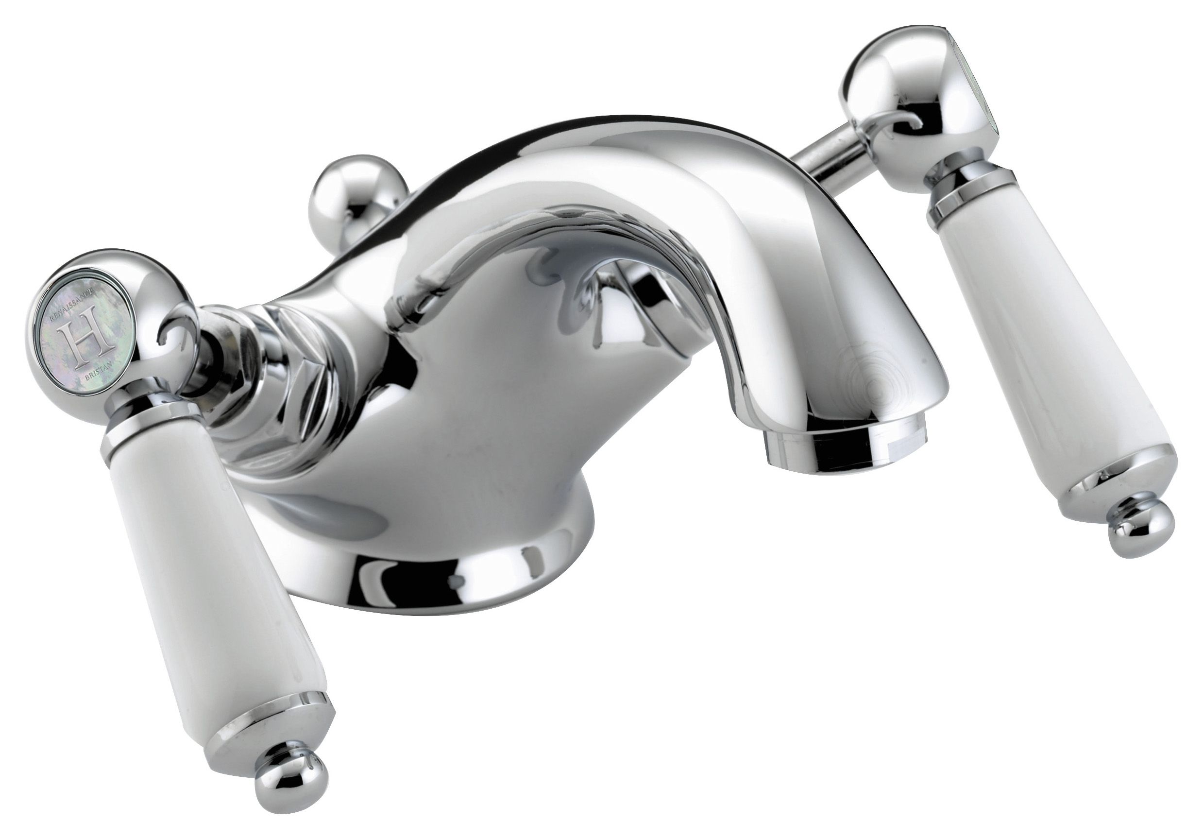 Bristan Renaissance Lever Chrome Basin Mixer Tap with Pop-Up Waste