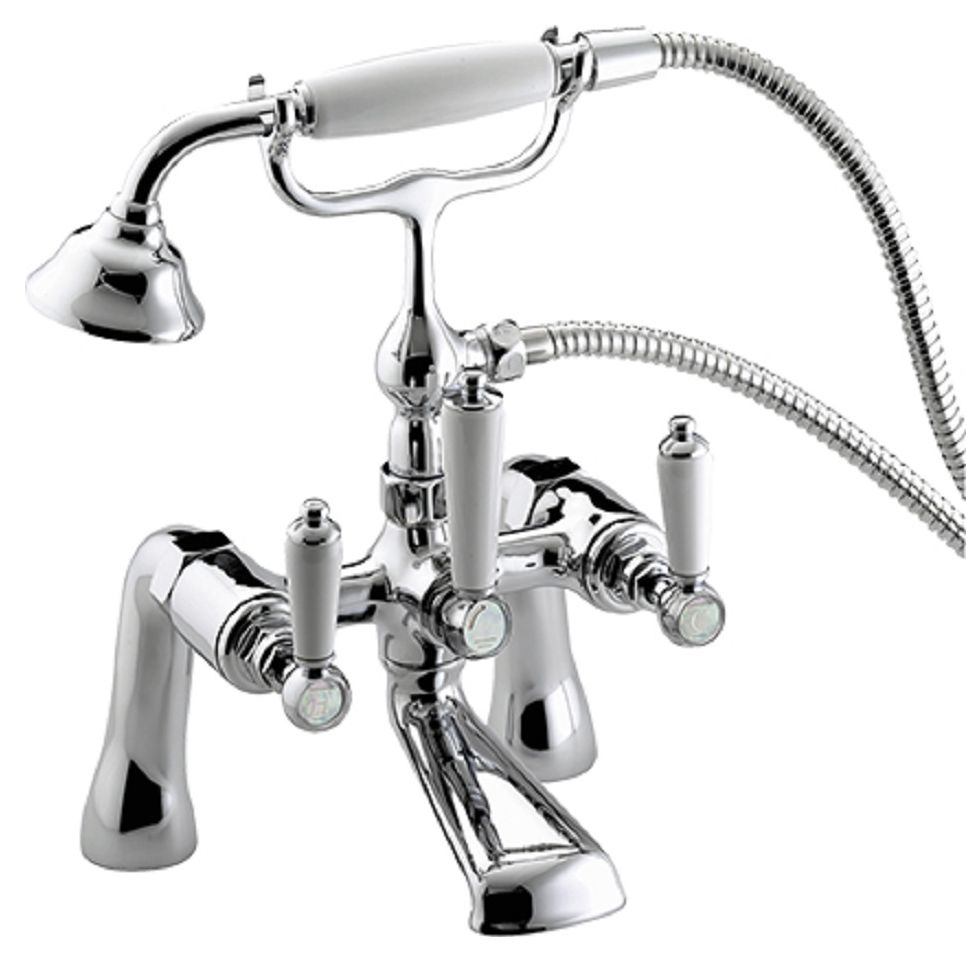 Image of Bristan Renaissance Lever Chrome Bath Shower Mixer Tap