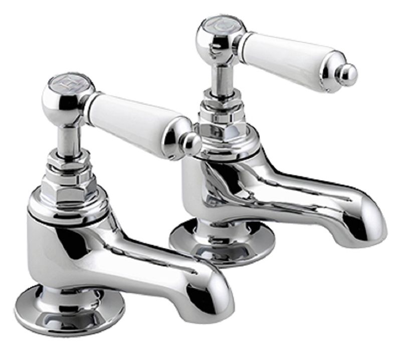 Image of Bristan Renaissance Pair of Chrome Lever Bath Taps