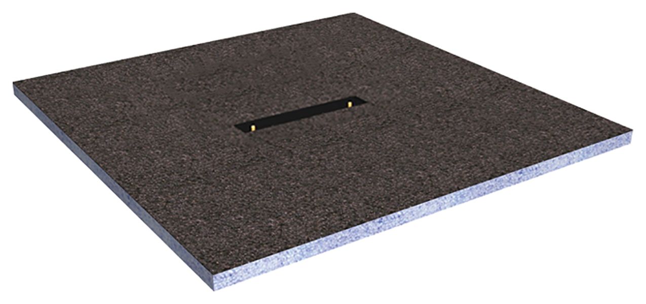 Wickes Linear 30mm Wetroom Shower Tray with Centre Drain Level Access  - 1000 X 1000mm