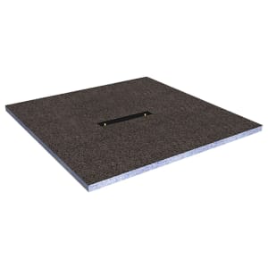 Wickes Linear 30mm Wetroom Shower Tray with Centre Drain Level Access - 1000 X 1000mm