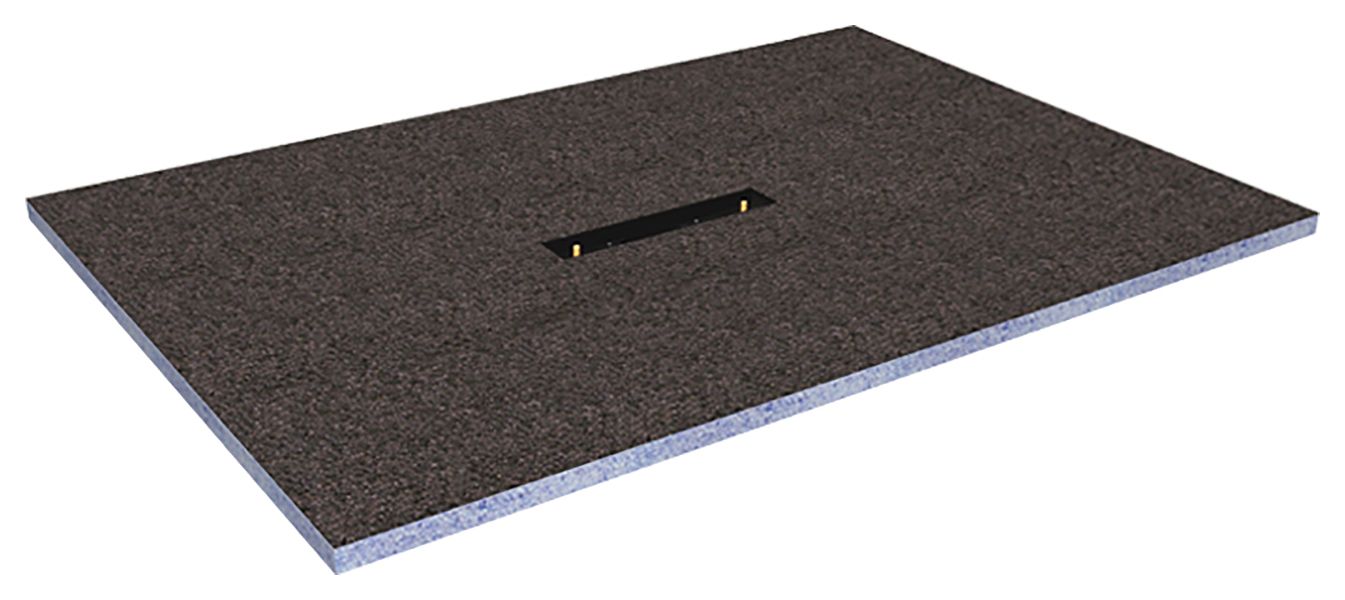 Wickes Linear 30mm Wetroom Shower Tray with Centre Drain Level Access  - 1400 X 900mm