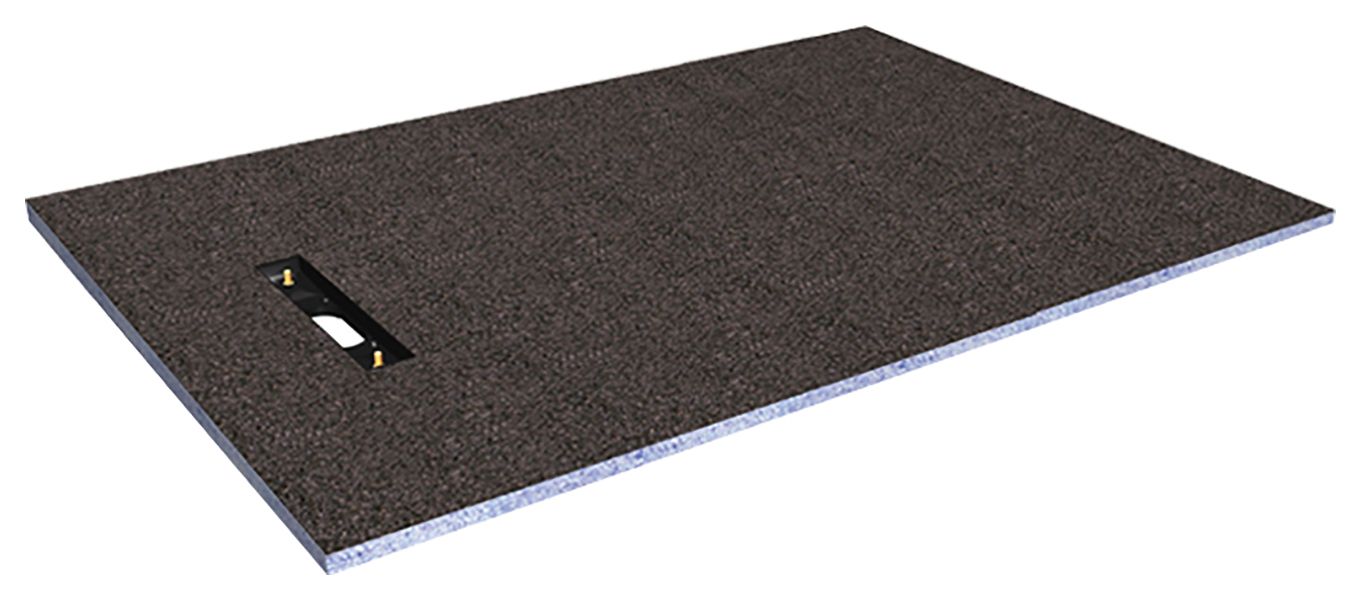Wickes Linear 30mm Wetroom Shower Tray with End Drain Level Access  - 1400 X 900mm