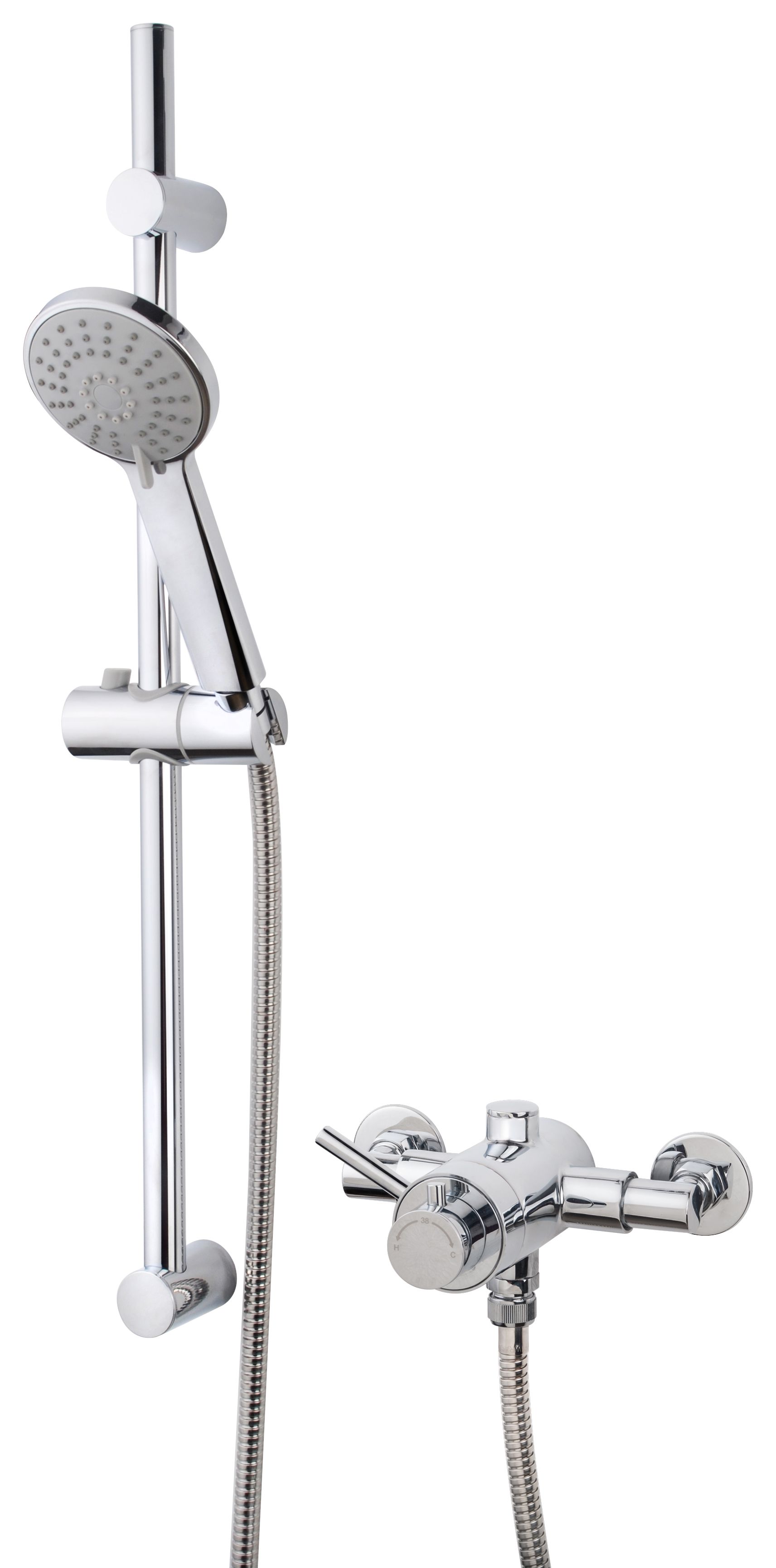Image of Style Thermostatic Mixer Shower - Chrome