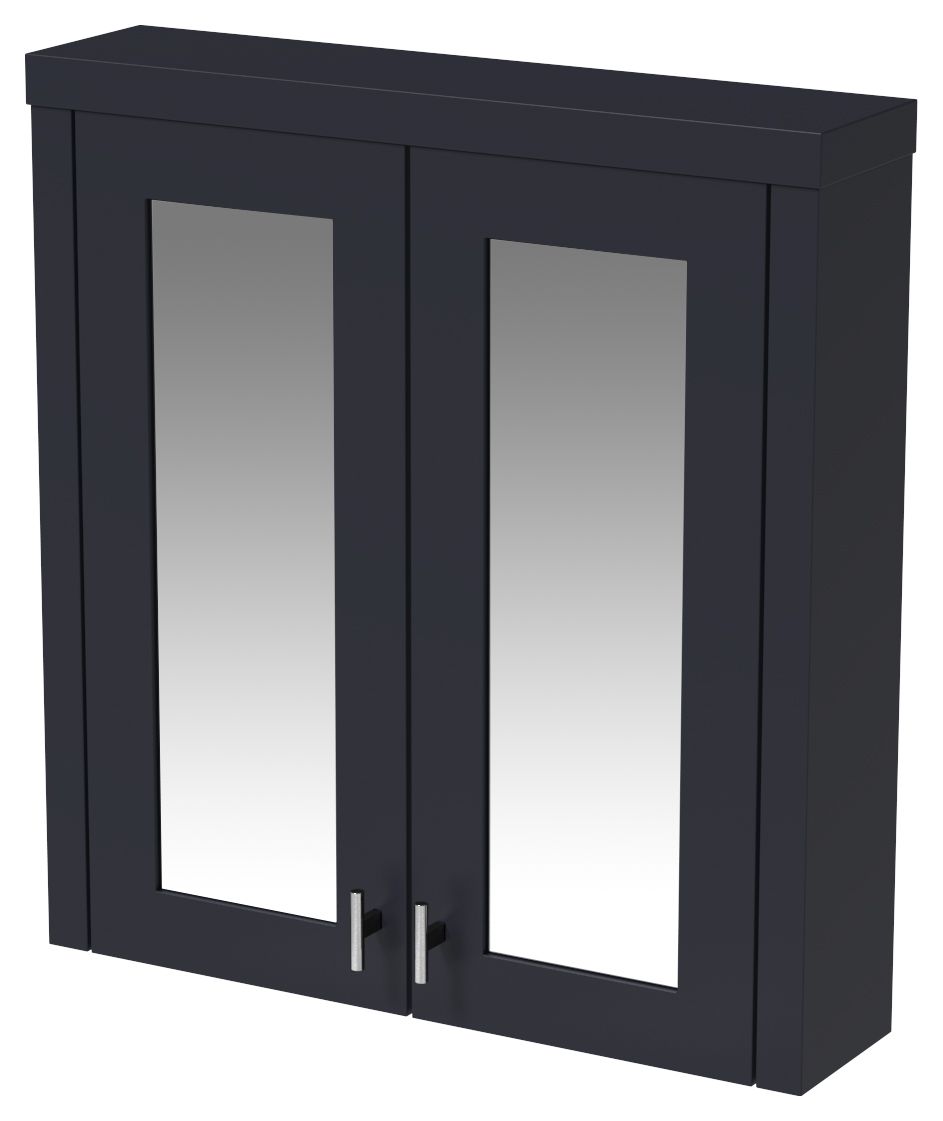 Wickes Hayman Indigo Blue Traditional Mirror Cabinet - 700 x 650mm