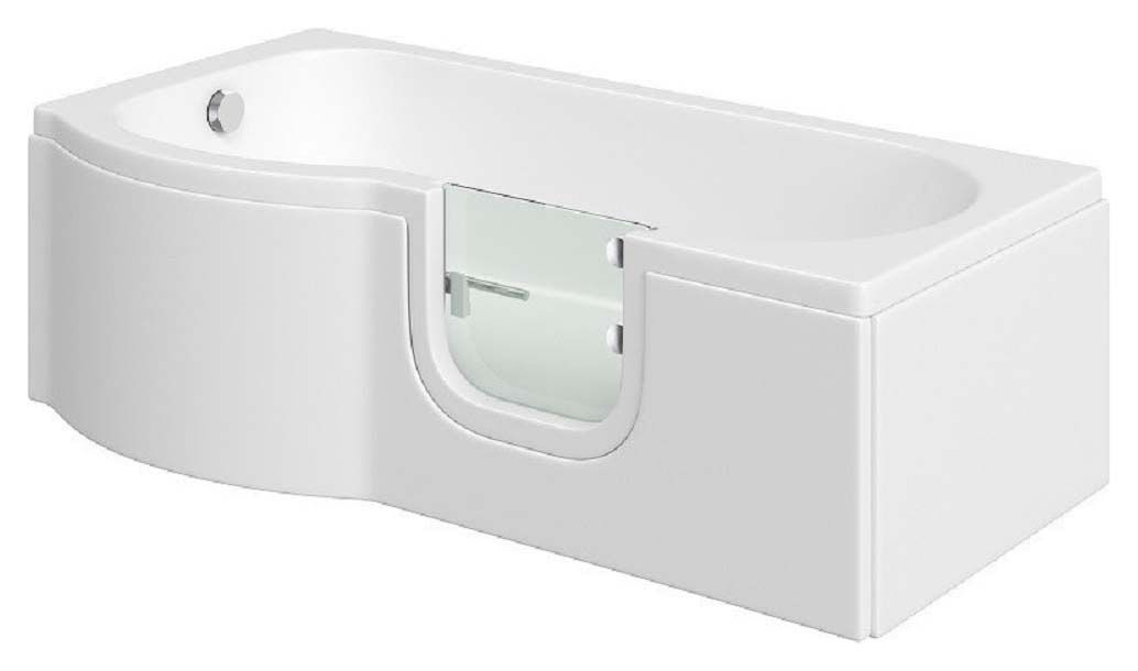 Wickes Concert P-Shaped Right Hand Easy Access Bath - 1675 x 850mm