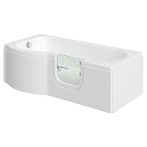 Wickes Concert P-Shaped Right Hand Easy Access Bath - 1675 x 850mm