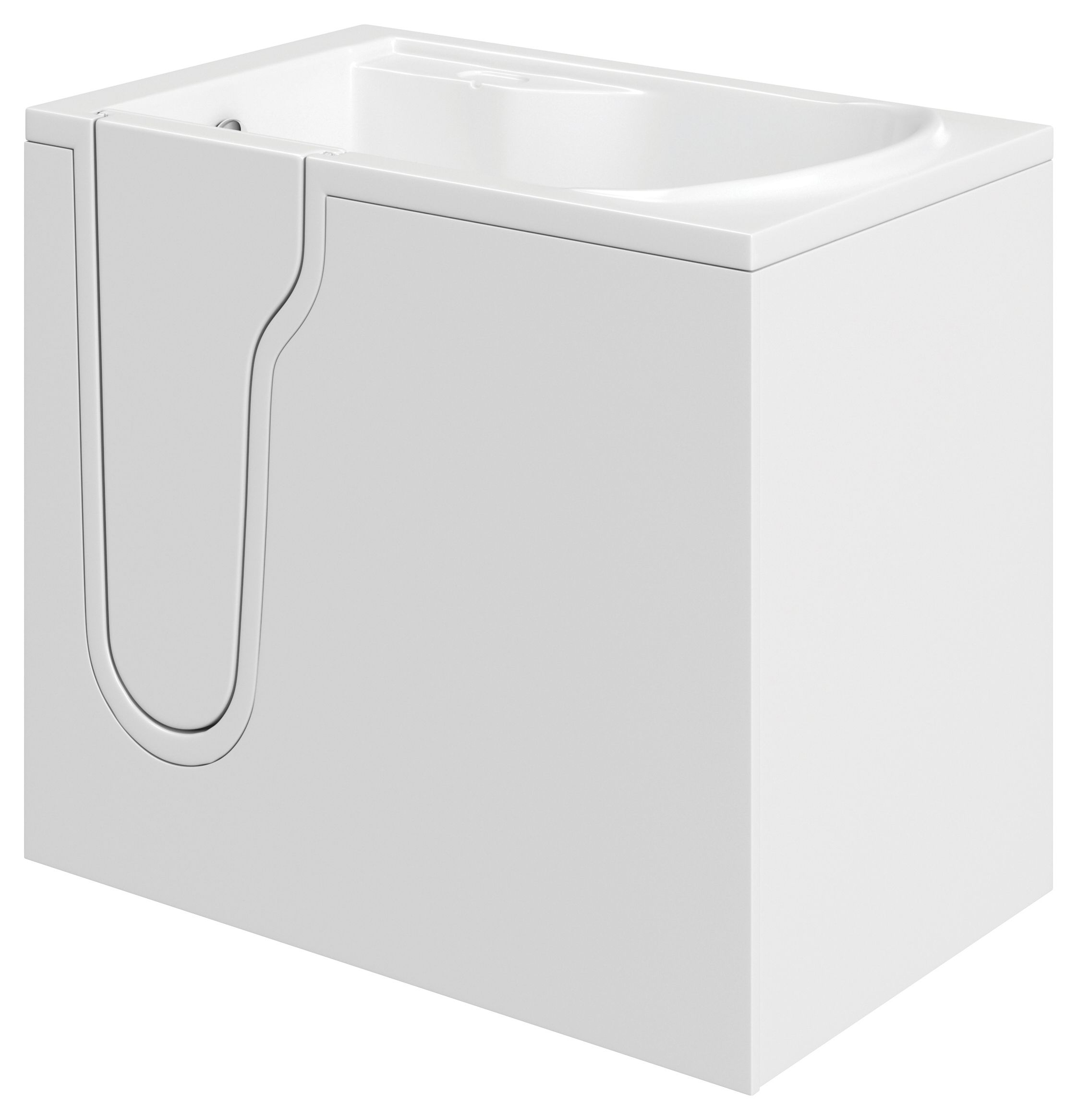 Wickes Freedom Straight Left Hand Easy Access Bath - 1070 x 660mm