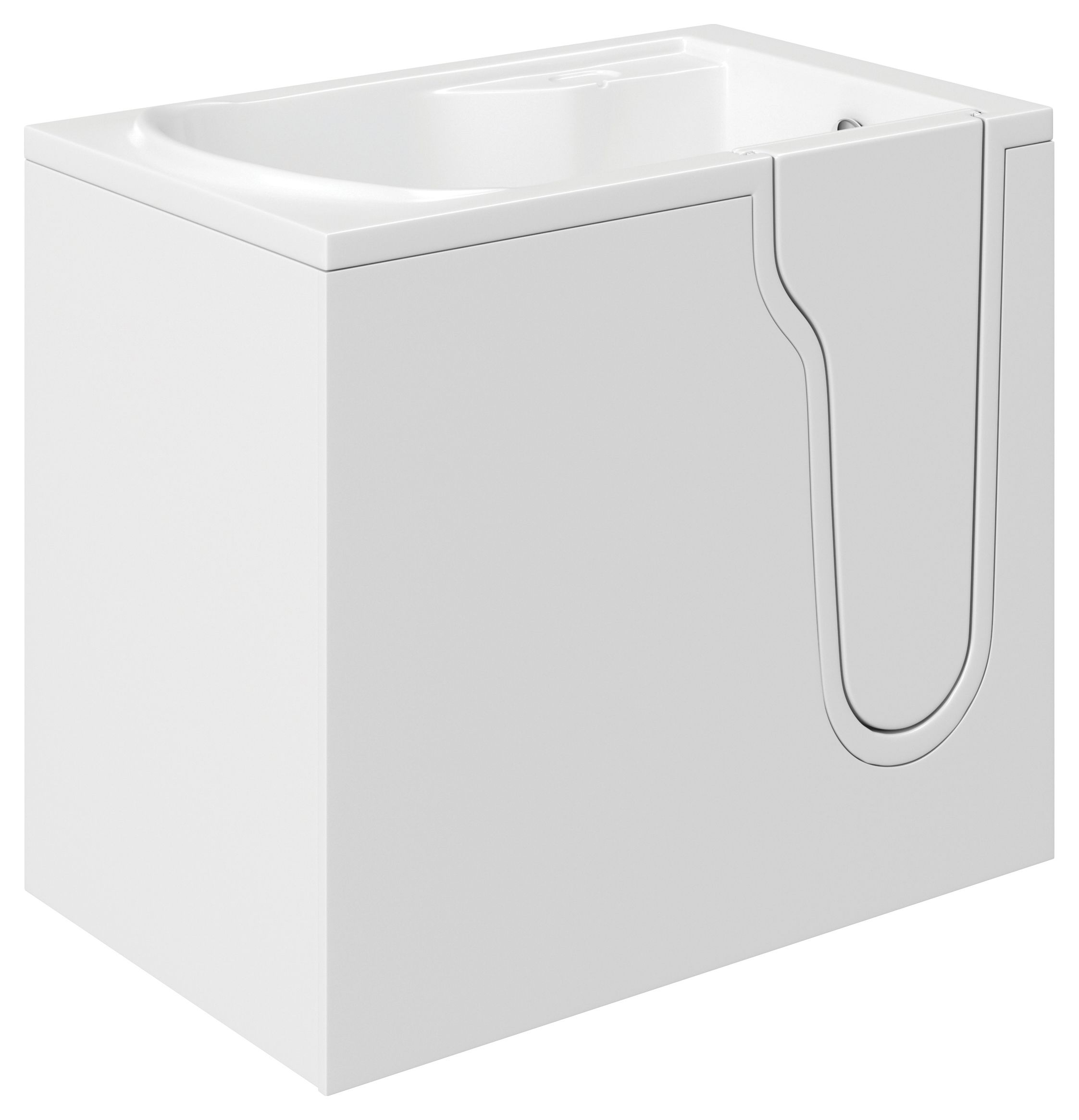 Wickes Freedom Straight Right Hand Easy Access Bath - 1070 x 660mm