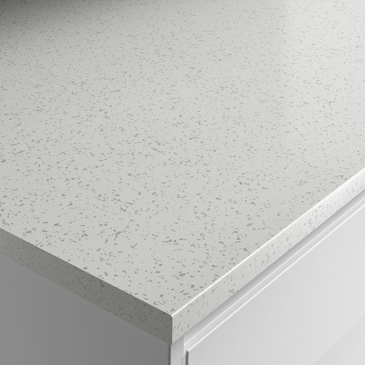 Image of Wickes Strass Blanc Laminate Bathroom Worktop - 2m x 337mm x 28mm